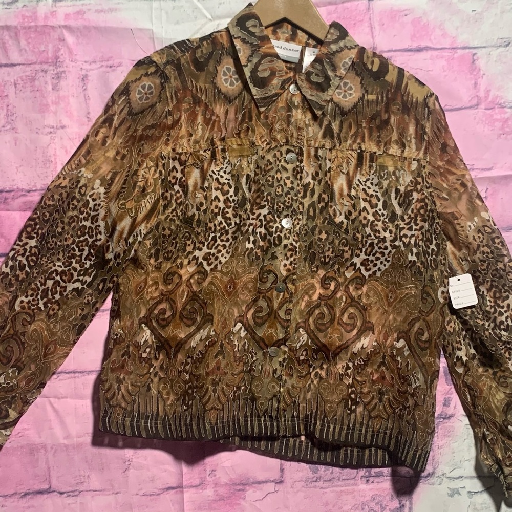 Alfred Dunner Cheetah Design Jacket